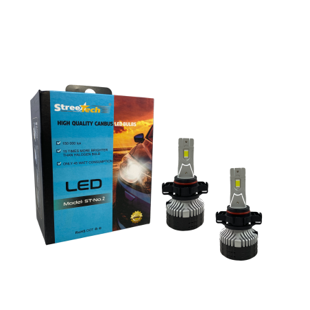 Led λάμπες Η16 Streetech μοντέλο STN2 για μεσαία ή μεγάλα φώτα 150 000 lux , 45 Watt - CANBUS 6000K - 1500% πιό έντονη φωτεινότη