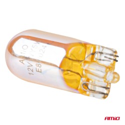 Amio – Λάμπες Αλογόνου WY5W W2.1x9.5d Καρφωτές 12V 5W Πορτοκαλί Lumitec για Φλας & Καθαρή Σήμανση – Σετ 2 Τεμ. (04626/AM)