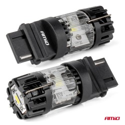 Amio – LED CSP P27W 3156 Καρφωτό 12V 66W 4800lm 6500K Full CANBUS για Όπισθεν & Ισχυρό Φως – 1 Τεμ. (04690/AM)