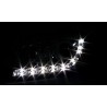 Φανάρια εμπρός led για Audi A3 (2003-2008) - μαύρα , με λάμπες (H7/Η1) - σετ 2τμχ.