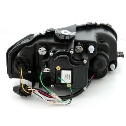 Φανάρια εμπρός led για Audi A3 (2003-2008) - μαύρα , με λάμπες (H7/Η1) - σετ 2τμχ.