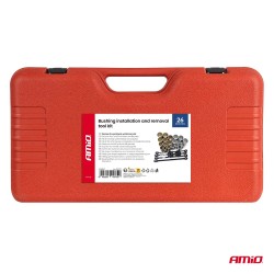 Amio – Σετ Εργαλείων Ρουλεμάν Τροχού & Silent Blocks Heavy Duty για Αφαίρεση και Εγκατάσταση με Ασφαλή Χρήση – Σετ 26 Τεμ. (0477