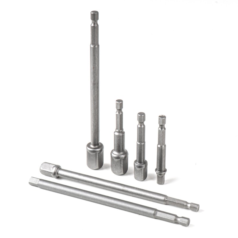 Amio – Προσαρμογείς HEX 1/4" σε Καρυδάκια 1/4" 3/8" 1/2" Heavy Duty για Σταθερή Τοποθέτηση & Καθημερινή Χρήση – Σετ 6 Τεμ. (0478