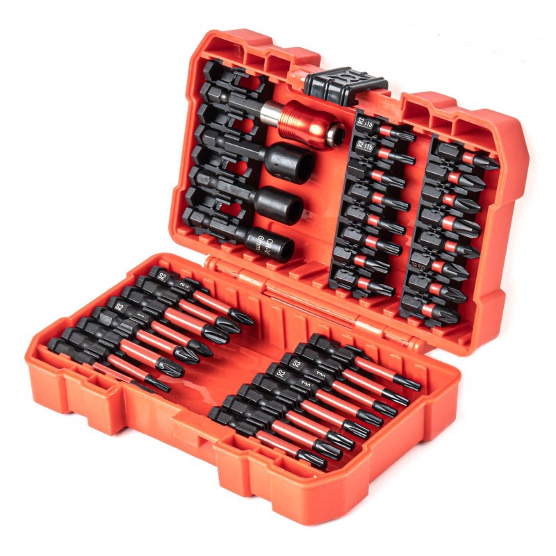Amio – Σετ Καρυδάκια & Μύτες Καστάνιας 25/50mm Heavy Duty σε Βαλιτσάκι για Σταθερή Τοποθέτηση Εργαλείου & Καθημερινή Χρήση – 36 