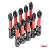 Amio – Μύτες Στρέψης Torsion PH2 HEX 1/4" 50mm Heavy Duty για Σταθερή Τοποθέτηση Εργαλείου & Καθημερινή Χρήση – Σετ 10 Τεμ. (047