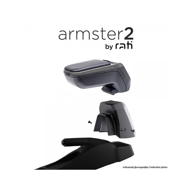 Rati - Ολοκληρωμένος Τεμπέλης Armster 2 για Citroen C3 2024  με Αποσπώμενη Τσέπη από Πλαστικό και Δερματίνη σε Γκρι Πλαίσιο και 
