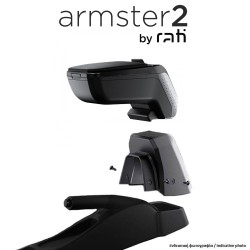 Rati - Ολοκληρωμένος Τεμπέλης Armster 2 για Renault 5 E-Tech 2024  με Αποσπώμενη Τσέπη από Πλαστικό και Δερματίνη σε Μαύρο Χρώμα