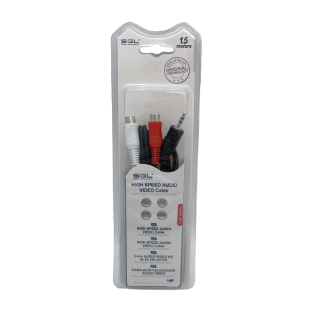 Καλώδιο ήχου - 1528C - Jack 3.5mm male/2xRCA female - 1.5m - 096209