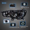 Μπροστινά Φανάρια Set Για Mitsubishi Lancer 07-17 DRL Led Tube & Dynamic Φλας Μαύρο/Χρώμιο H7 Manual VLAND