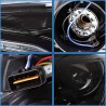 Μπροστινά Φανάρια Set Για Mitsubishi Lancer 07-17 DRL Led Tube & Dynamic Φλας Μαύρο/Χρώμιο H7 Manual VLAND