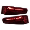 Πισινά Φανάρια Set Για Audi A6 C7 11-15 Led Bar Dynamic Κόκκινο/Crystal Eagle Eyes