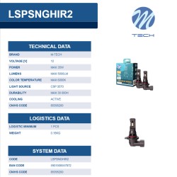 M-Tech - Λάμπες LED H15 τύπου Premium Smart Series με Canbus και CSP3570, τάση λειτουργίας 12V, ισχύ έως 35W, φωτεινότητα έως 50
