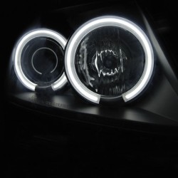 Μπροστινά Φανάρια Set Για Suzuki Swift 05-10 ccfl Angel Eyes Μαύρα H1/H1Sonar