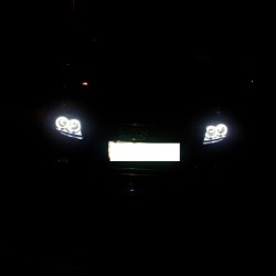 Μπροστινά Φανάρια Set Για Suzuki Swift 05-10 ccfl Angel Eyes Μαύρα H1/H1Sonar