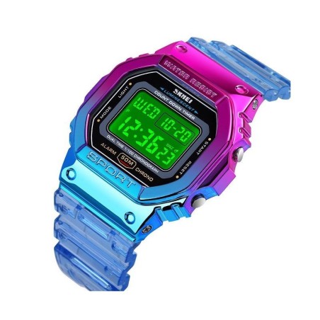 Ψηφιακό ρολόι χειρός – Skmei - 1622 - Pink/Blue Metallic