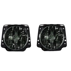Μπροστινά Φανάρια Set Για Vw Golf 2 83-92 Smoke Clear Glass H4 Manual Depo