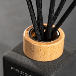Fresso - Αρωματικό Χώρου με Στικ Amora 100 ml Premium Home Reed Diffuser με FlowScent, Μαύρο Γυάλινο Μπουκάλι και Μαύρα Στικ από