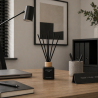 Fresso - Αρωματικό Χώρου με Στικ Amora 100 ml Premium Home Reed Diffuser με FlowScent, Μαύρο Γυάλινο Μπουκάλι και Μαύρα Στικ από