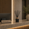 Fresso - Αρωματικό Χώρου με Στικ Amora 100 ml Premium Home Reed Diffuser με FlowScent, Μαύρο Γυάλινο Μπουκάλι και Μαύρα Στικ από