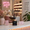 Fresso - Αρωματικό Χώρου με Στικ Amora 100 ml Premium Home Reed Diffuser με FlowScent, Μαύρο Γυάλινο Μπουκάλι και Μαύρα Στικ από
