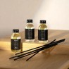 Fresso - Κιτ Αναπλήρωσης με Άρωμα Molise 100 ml Premium Home Refill Kit και 6 Μαύρα Στικ από Fiberglass για Αρωματικό Χώρου Reed