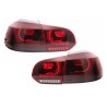 Πισινά Φανάρια Set Για Vw Golf VI (6) 08-12 Full Led Dynamic GTI R20 Look Σκούρο Κόκκινο/Λευκό VLand