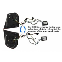 Πισινά Φανάρια Set Για Vw Golf VI (6) 08-12 Full Led GTI R20 Look Κόκκινο/Φιμέ VLand