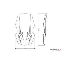 Παρμπρίζ PUIG 20713H V-TECH LINE TOURING SMOKE VIESTE125/300 '21-24