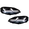 Μπροστινά Φανάρια Set Για Vw Golf VII (7) 12-17 DRL Full Led Halogen Version Black/Chrome LEDHL103-CM Osram Ledriving Osram Ledr