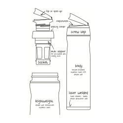 Timolino Omni Steel Hydration Bottle Tall 600ml Green Θερμός Για Καφέ η Τσάι