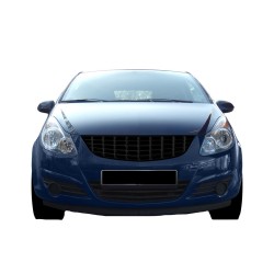 Μάσκα Για Opel Corsa D 06-11 Χωρίς Σήμα Με Κάθετες Γραμμές Μαύρη Ματ 1 Τεμάχιο