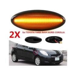 Πλαϊνά Φλας Φτερού Για Toyota Yaris 05-11 / Rav4 05-10 / Auris 06-10 / Corolla Sedan 07-11 / Verso 09-13 Led Dynamic Φιμέ 2 Τεμά