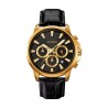 Aναλογικό ρολόι χειρός - Skmei - 2071 -  Black-Gold/Leather Black