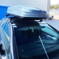 Μπαγκαζιέρα Οροφής Space 530L Silver Γυαλιστερή Με Διπλό Άνοιγμα