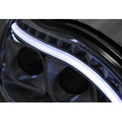 Φανάρια εμπρός led lightbar design για Mercedes S-Class (1998-2005) , με λάμπες (Η1) - σετ 2τμχ.