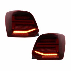 Πισινά Φανάρια Set Για Vw Polo 6R 09-14 Led Bar Dynamic Κόκκινο/Crystal VLand
