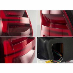 Πισινά Φανάρια Set Για Vw Polo 6R 09-14 Led Bar Dynamic Κόκκινο/Crystal VLand