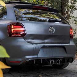 Πισινά Φανάρια Set Για Vw Polo 6R 09-14 Led Bar Dynamic Κόκκινο/Crystal VLand