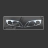 Μασκάκια Μπροστινών Φαναριών Χρωμίου Για Toyota Corolla 2005- 2 Τεμάχια