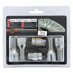 Αντικλεπτικά Μπουλόνια Ασφαλείας Butzi Premium Kit 6 pcs Με Μοναδικό Κλειδί-Εργαλείο Type-FF M14x1.50 L28 T17