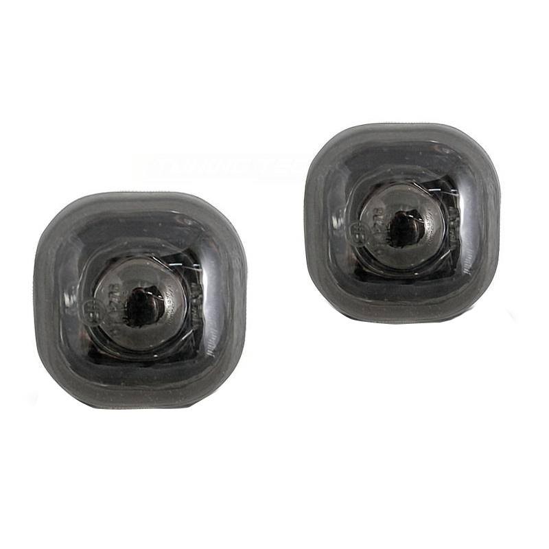 Πλαϊνά Φλας Φτερού Για Audi A3 8L 96-00 / A4 B5 94-98 / Skoda Octavia 97-04 / Fabia 00-04 Τετράγωνα Smoke 2 Τεμάχια