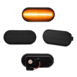 Πλαϊνά Φλας Φτερού Για VW Golf/ Vento/Bora/ Passat/ Polo/Transporter/ Seat Toledo/Leon/Ibiza/Cordoba/Alhambra/ Led Dynamic Smoke