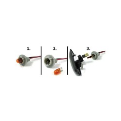 Πλαϊνά Φλας Φτερού Για Mini Cooper R55 / R56 / R57 / R58 / R59 Led Smoke 2Τεμάχια