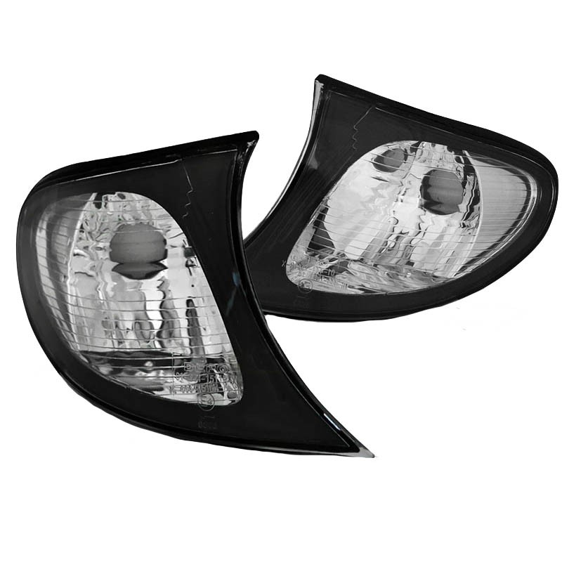 Μπροστινά Φλας Για Bmw 3 E46 01-05 Sedan/Touring Μαύρα/Clear Depo