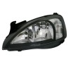 Φανάρια εμπρός για Opel Corsa (2001-2006) - μαύρα ,  χωρίς  λάμπες (Η1) - σετ 2τμχ.