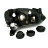 Φανάρια εμπρός για Opel Corsa (2001-2006) - μαύρα ,  χωρίς  λάμπες (Η1) - σετ 2τμχ.