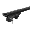 MENABO ΜΠΑΡΕΣ ΟΡΟΦΗΣ ΑΛΟΥΜΙΝΙΟΥ FENDER 118 cm ΣΕ ΜΑΥΡΟ ΧΡΩΜΑ ΓΙΑ Mitsubishi Space Runner 5 doors 19912002 ΜΕ RAISED RAILS - 2 ΤΕ