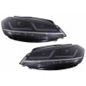 Μπροστινά Φανάρια Set Για Vw Golf VII (7.5) 17-19 DRL Full Led Halogen Version Black LEDHL10-BK Osram Ledriving