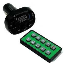 FM Transmitter Με Bluetooth 2 USB Οθόνη LCD Και Τηλεχειριστήριο Als-A931 12 Volt Μαύρο 1 Τεμάχιο