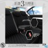 Καλύμματα Αυτοκινήτου Otom Bronco Design Universal Rachel / Δερματίνη Καπιτονέ Σετ Εμπρός / Πίσω 11 Τεμαχίων Μαύρο Με Μπλε Κέντη